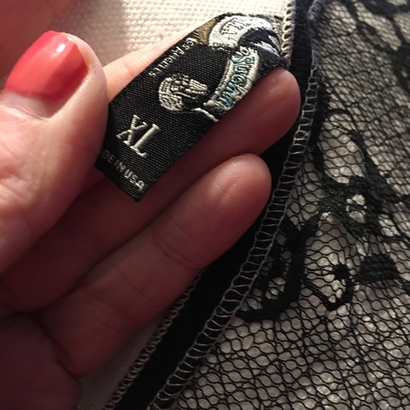 XLRock &Republic Blue/Gray/Black w/Lace Detail Top - Picture 5 of 5